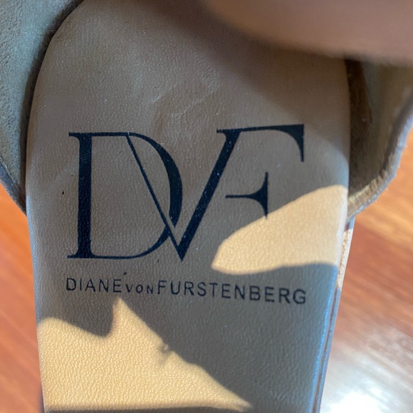 Diane Von Furstenburg Gold Opal wedges - Picture 6 of 12